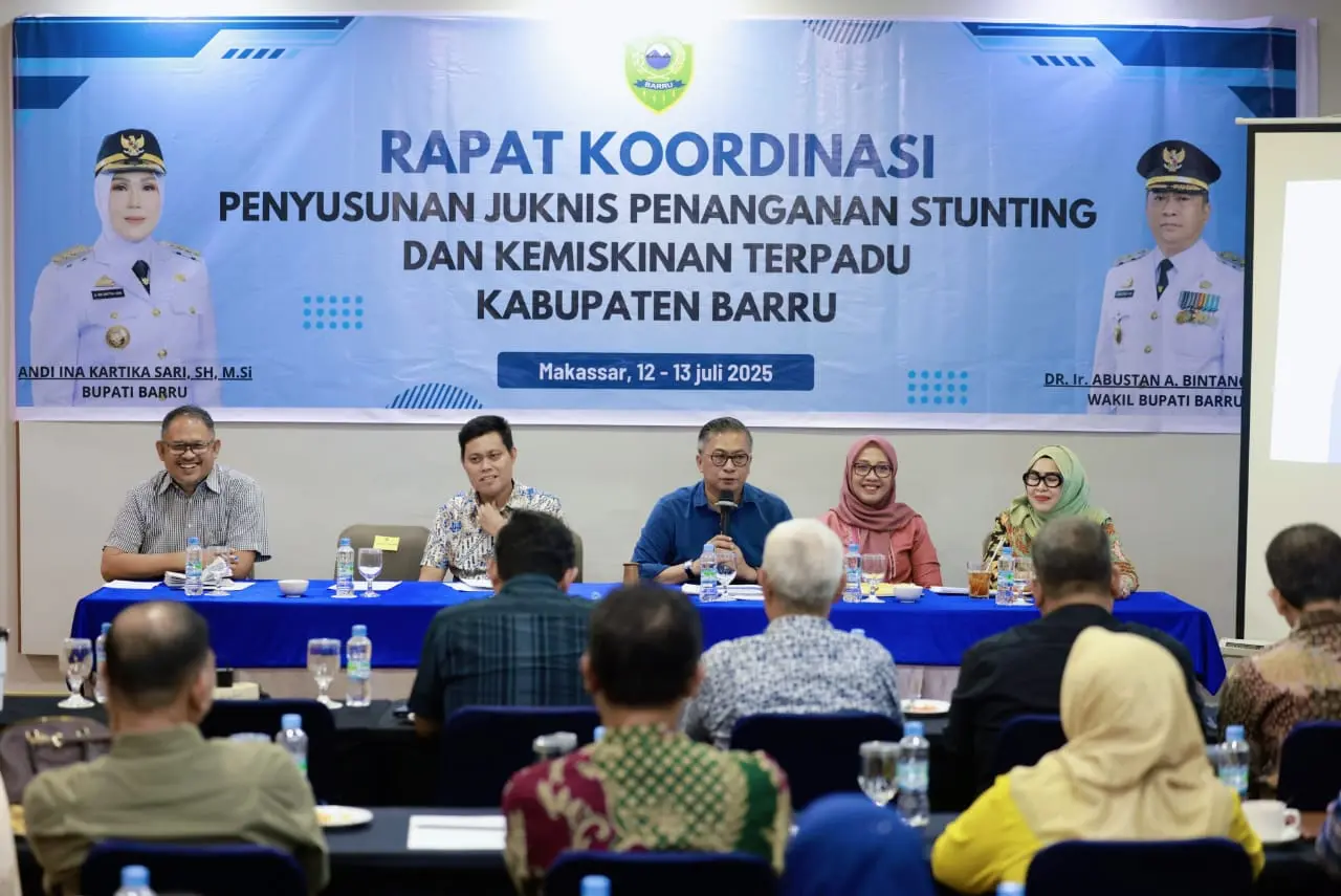 Pemda Barru Gelar Rapat Koordinasi Penyusunan Petunjuk Teknis Penanganan Stunting Dan Kemiskinan