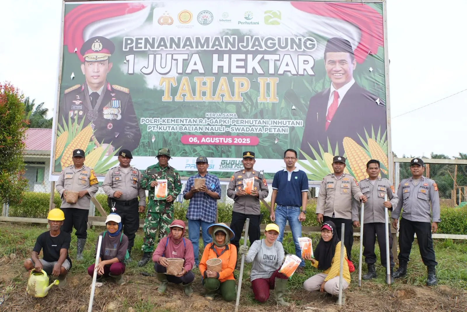 Tanam Jagung 1 Juta Hektar, Kolaborasi Polri-TNI-Kementan Dimulai Dari Bengalon
