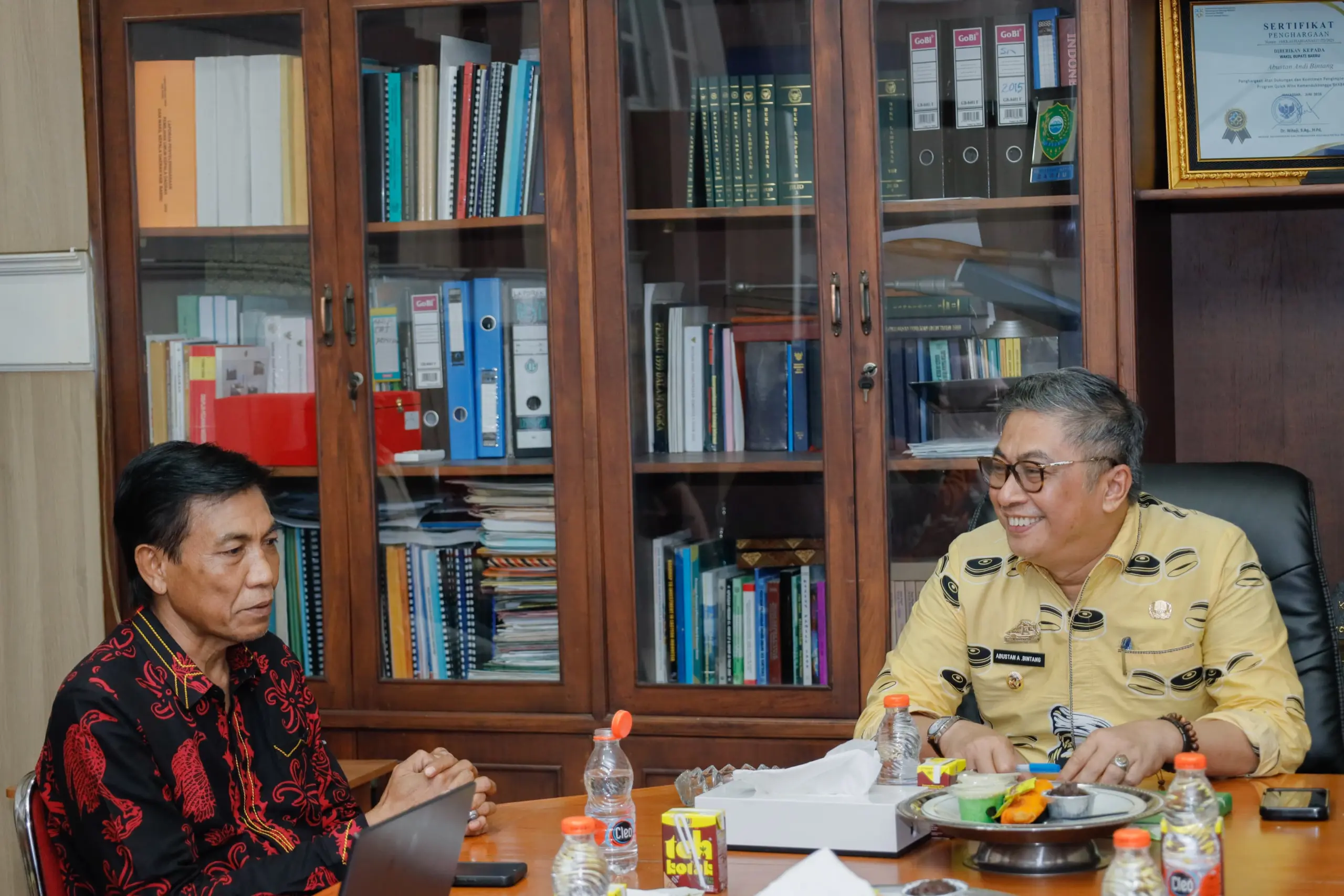 Bahas Sinergi Pelabuhan dan Investasi, Wabup Barru Terima Kunjungan Dirut Bontang