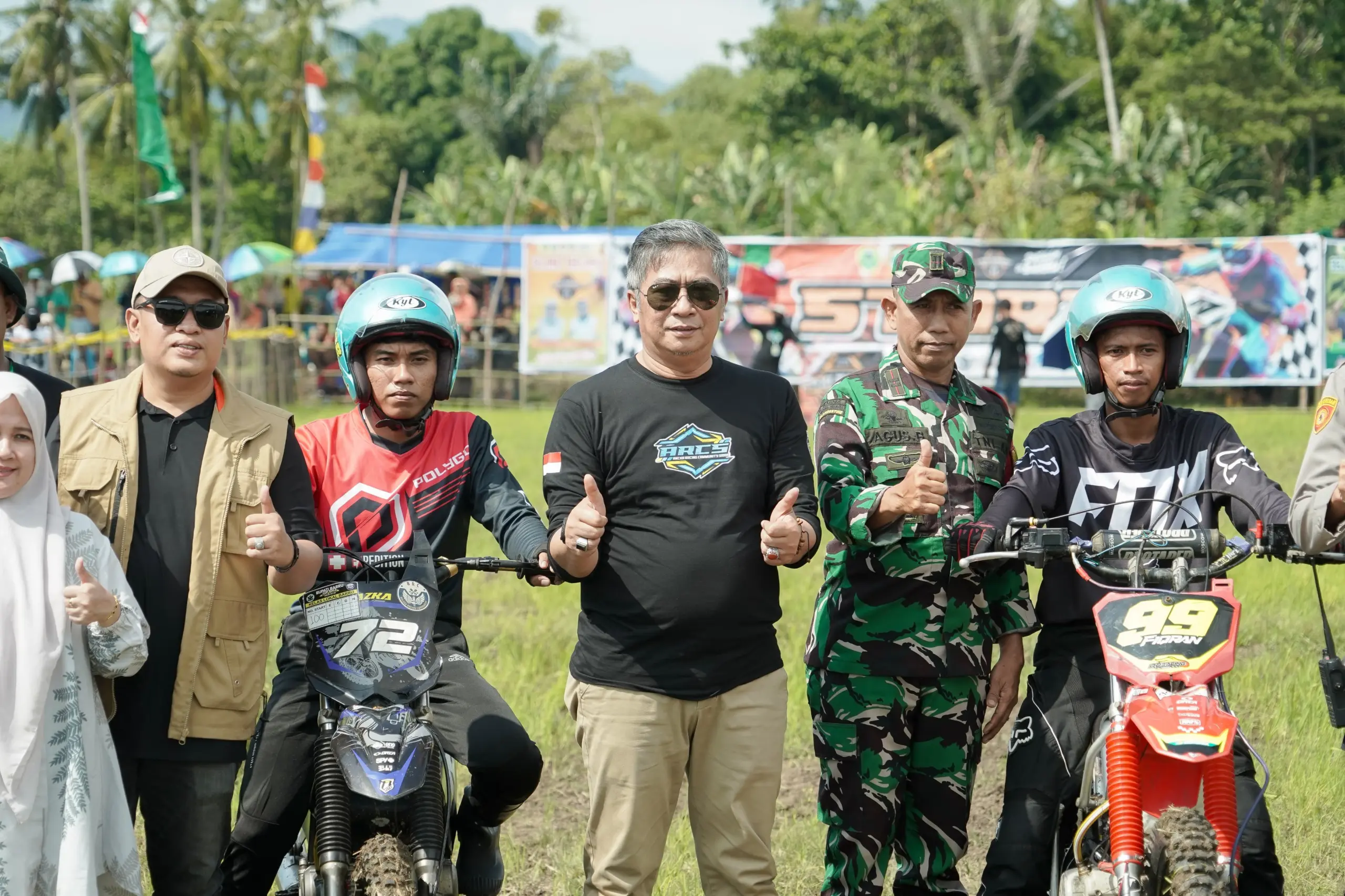 Wabup Barru Membuka Pesta Panen dan Balap Motor Taxi Gabah Congko Cup II