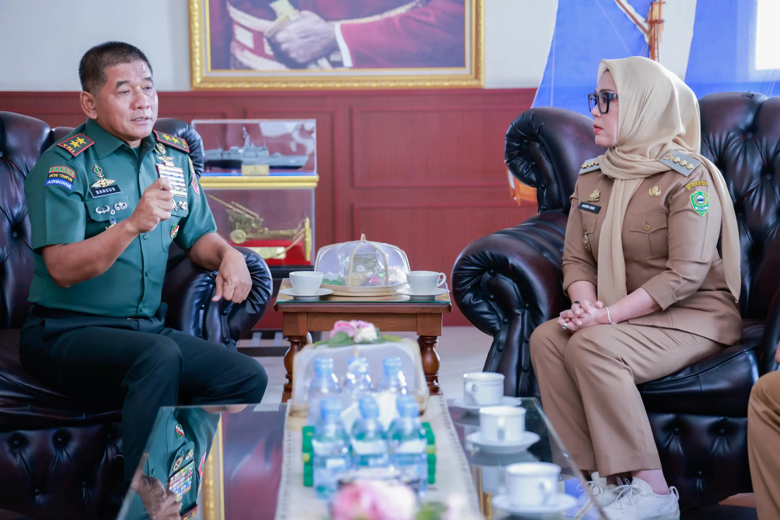 Barru Gelar Napak Tilas Jejak Perjuangan Andi Mattalatta, Bupati Barru Audiensi dengan Pangdam XIV/Hasanuddin