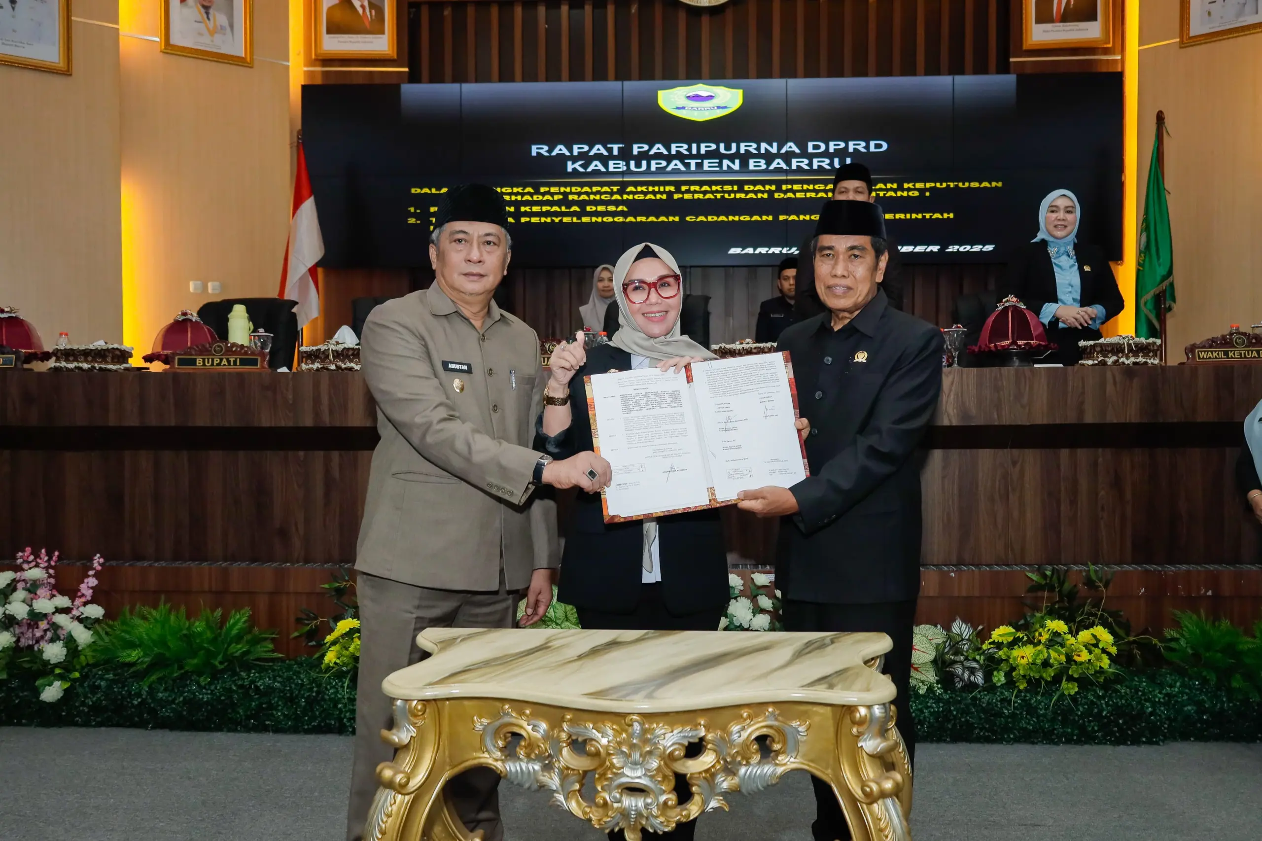 Barru Sahkan Dua Perda Strategis: Pilkades Transparan dan Cadangan Pangan Mandiri Resmi Jadi Hukum!